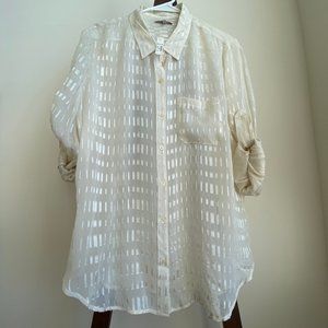 Madewell Sheer Two-Way Blouse NWT Size XL